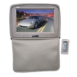 Adjustable Tan Headrests w/ Built-In 11'' TFT/LCD Monitor W/IR Transmitter & Cover