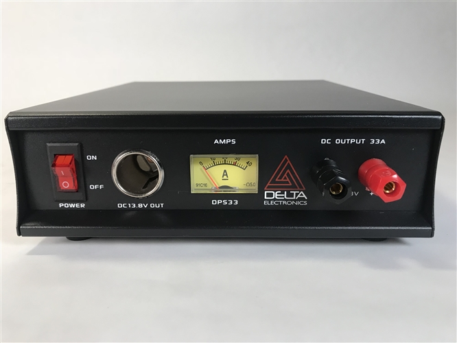 DELTA DPS33 33 Amp 12vdc AC/DC Switching Power Supply w/ AMP Meter Ham CB Radio