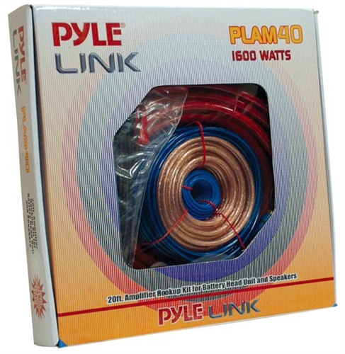 Pyle PLAM40 20ft 4 Gauge 1600 Watt Amplifier Installation Kit