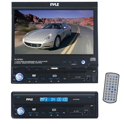 Pyle PLTS76U 7'' Single DIN IMotorized Touch Screen LCD Monitor w/ DVD/CD/MP3/USB/SD/AM-FM Receiver